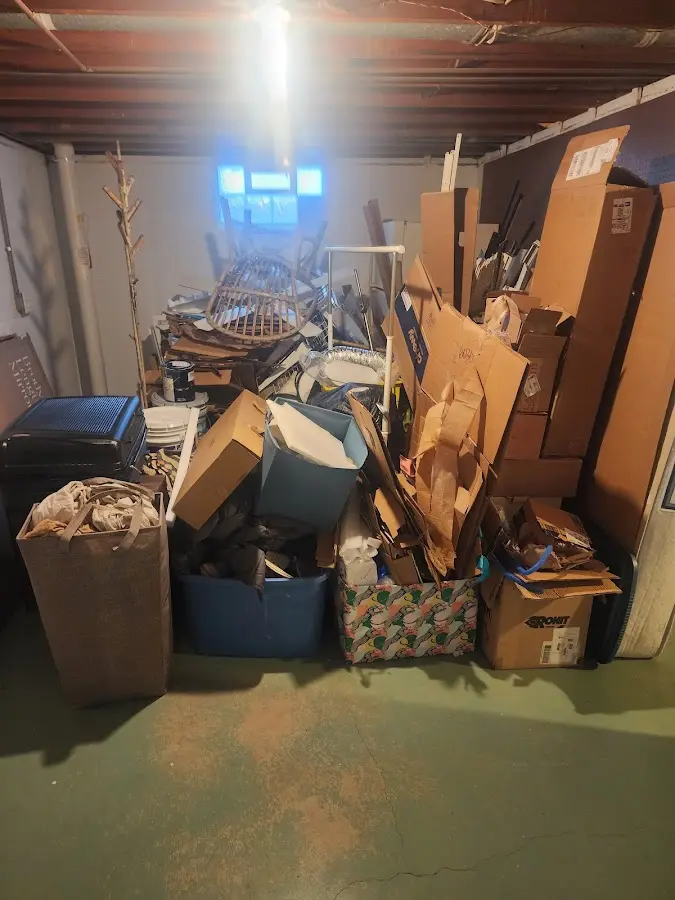 Roll-off dumpster container at job site for Roll Off Dumpster Rental in Roanoke Rapids